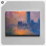 The Houses of Parliament, Sunset - クロード モネ Canvas.