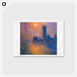 The Houses of Parliament, Sunset - クロード モネ Postcard.