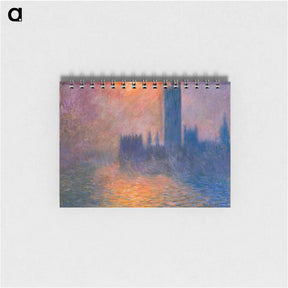 アートメモ帳-The Houses of Parliament, Sunset - クロード モネ Memo.