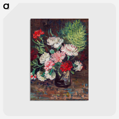 アートポストカード-Vase with Carnations
 - デトロイト美術館 Postcard.