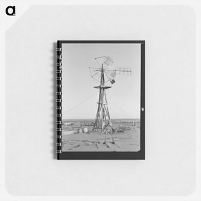 アートメモ帳-This farm was abandoned in 1937. Near Dalhart, Texas, Coldwater District - ドロテア ラング Memo.