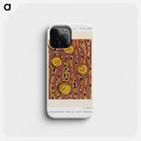 Flower pattern Art Deco stencil print in oriental style - E.A.セギー Phone Case.