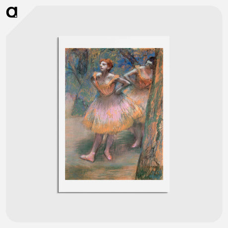 アートポストカード-Two Dancers - エドガー ドガ Postcard.