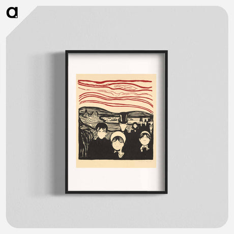 アートポスター-Anxiety - エドヴァルド ムンク Poster.