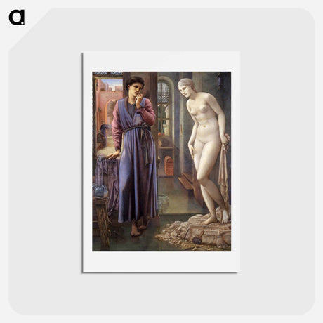 アートポストカード-Pygmalion and the Image - The Hand Refrains - エドワード バーン ジョーンズ Postcard.