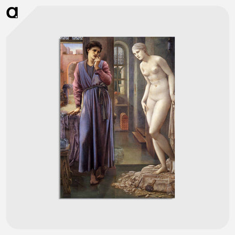 アートポストカード-Pygmalion and the Image - The Hand Refrains - エドワード バーン ジョーンズ Postcard.