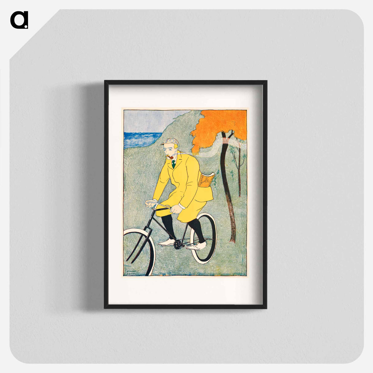 Man riding bicycle - エドワード ペンフィールド Poster.