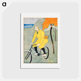 アートポストカード-Man riding bicycle - エドワード ペンフィールド Postcard.