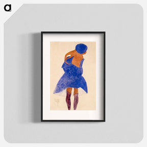 アートポスター-Standing Girl, Back View - エゴン シーレ Poster.
