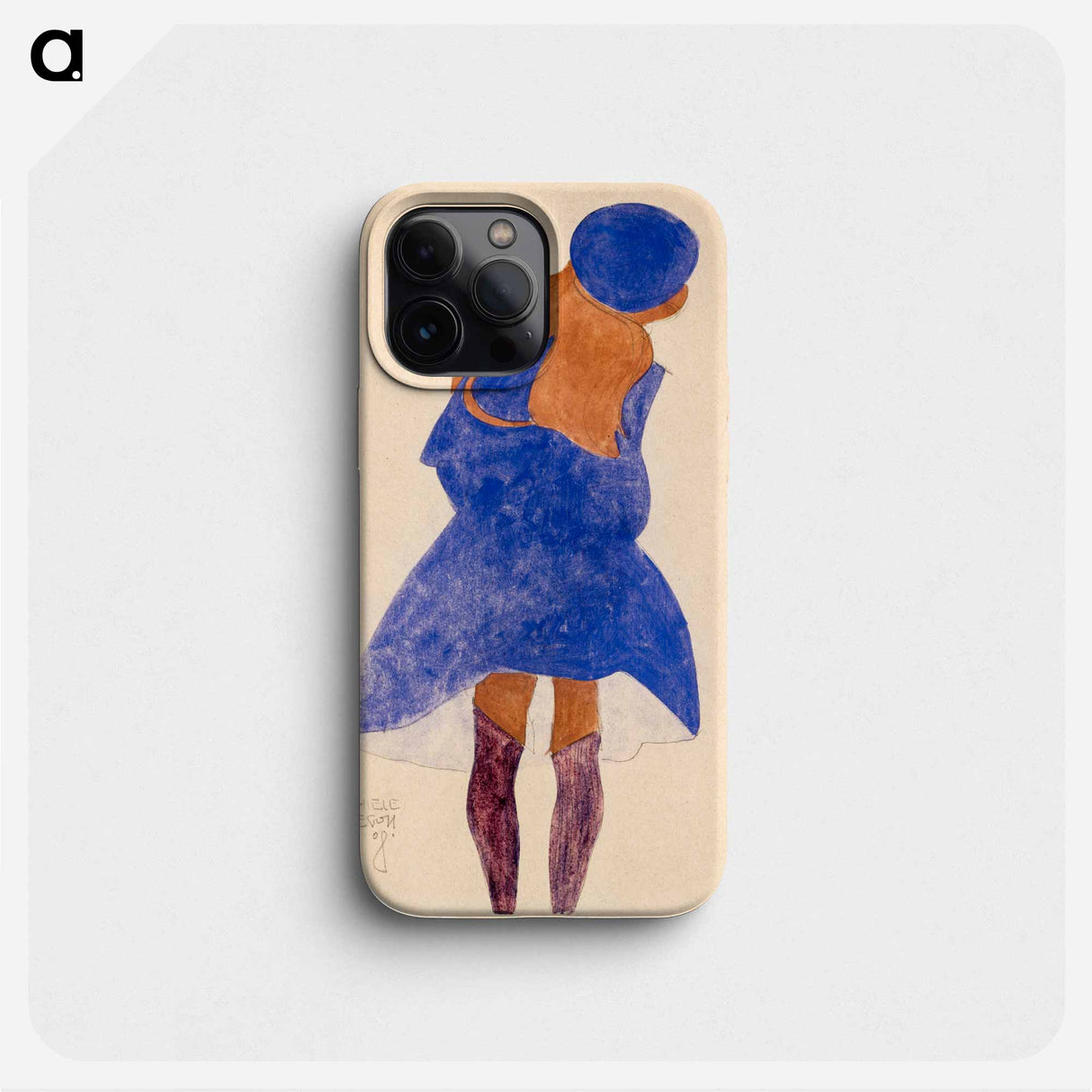 Standing Girl, Back View - Egon Schiele Phone Case.