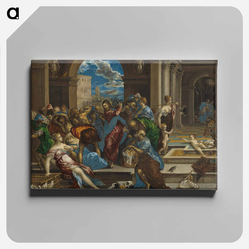 Christ Cleansing the Temple - エル グレコ Canvas.