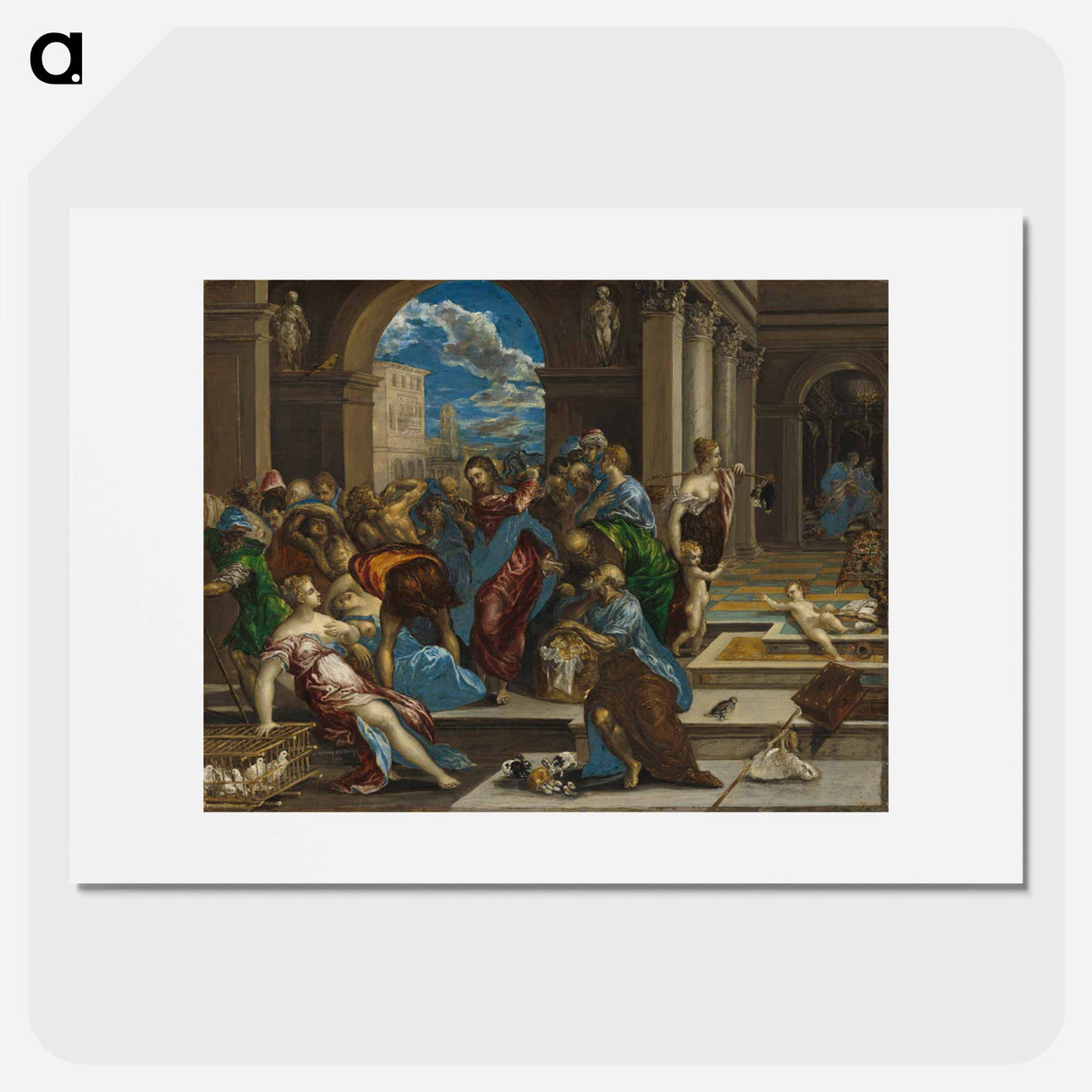 Christ Cleansing the Temple - エル グレコ Poster.