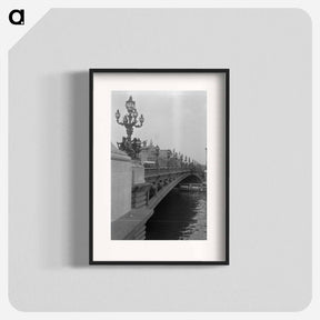 アートポスター-Bridge over Paris river waters - エリック リー ジョンソン Poster.