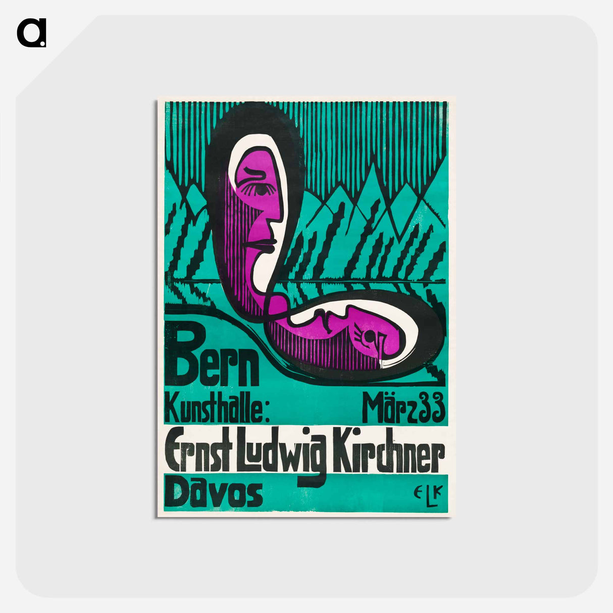 アートポストカード-Bern Kunsthalle, March 33 - エルンスト ルートヴィヒ キルヒナー Postcard.