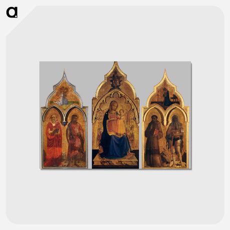 アートポストカード-Compagnia di San Francesco Altarpiece - フラ アンジェリコ Postcard.