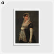 アートポストカード-Young Lady Wearing a Mantilla and Basquina - フランシスコ デ ゴヤ Postcard.