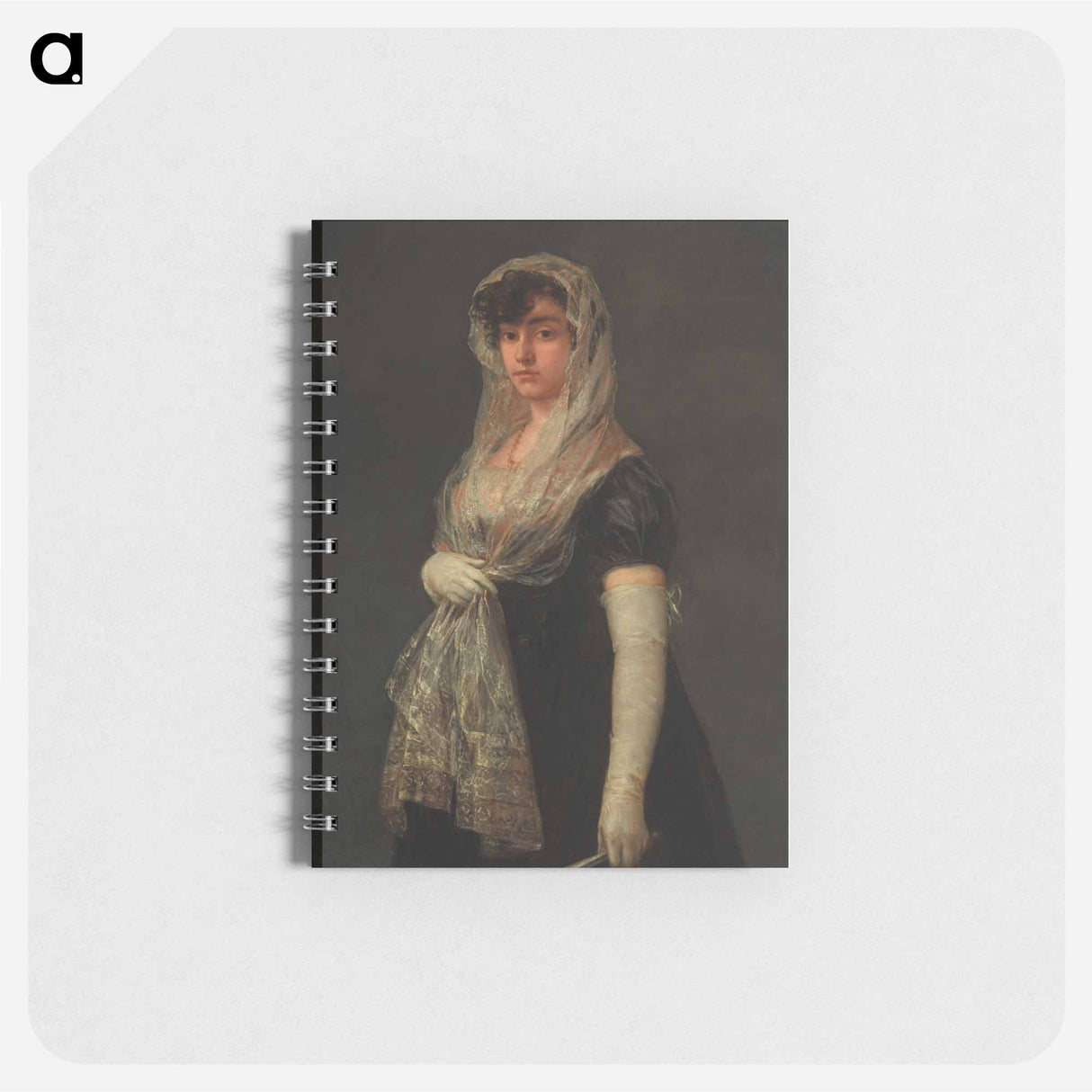 Young Lady Wearing a Mantilla and Basquina - フランシスコ デ ゴヤ Memo.