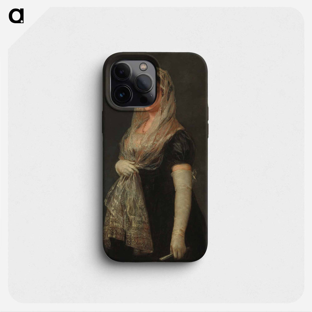 Young Lady Wearing a Mantilla and Basquina - フランシスコ デ ゴヤ Phone Case.