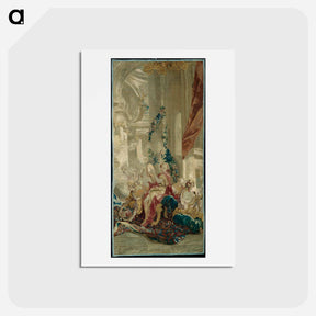 アートポストカード-Psyche's Entrance into Cupid's Palace from the Story of Psyche - フランソワ ブーシェ Postcard.