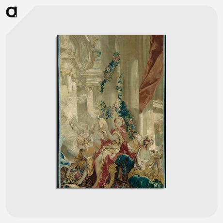 アートポストカード-Psyche's Entrance into Cupid's Palace from the Story of Psyche - フランソワ ブーシェ Postcard.