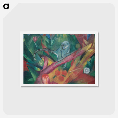 アートポストカード-The little monkey - フランツ マルク Postcard.