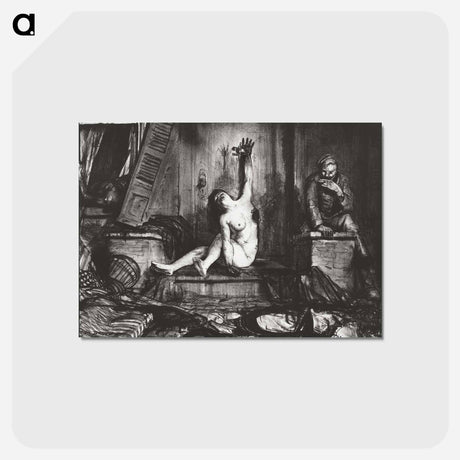 アートポストカード-The cigarette - ジョージ ベローズ Postcard.