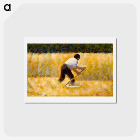アートポストカード-The Mower - ジョルジュ スーラ Postcard.