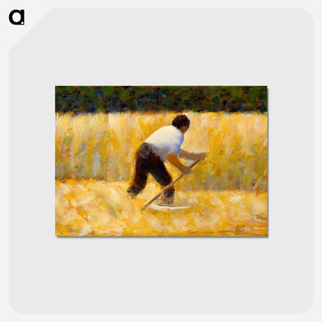 アートポストカード-The Mower - ジョルジュ スーラ Postcard.