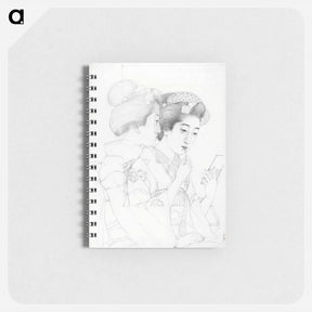 アートメモ帳-Woman Holding a Lip Brush
 - 橋口 五葉 Memo.