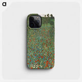 Mohnfeld - Gustav Klimt Phone Case.