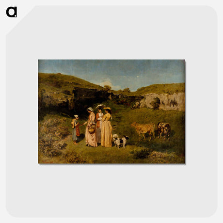 アートポストカード-イエロー - ギュスターヴ クールベ Postcard.