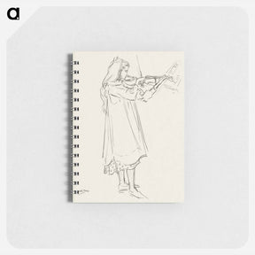 アートメモ帳-Girl playing the violin - ヤン・トゥーロップ Memo.