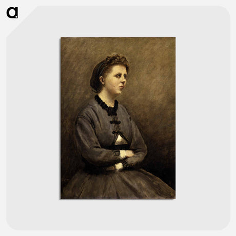アートポストカード-Mme de Larochenoire, Wife of the Painter
 - ジャン バティスト カミーユ コロー Postcard.