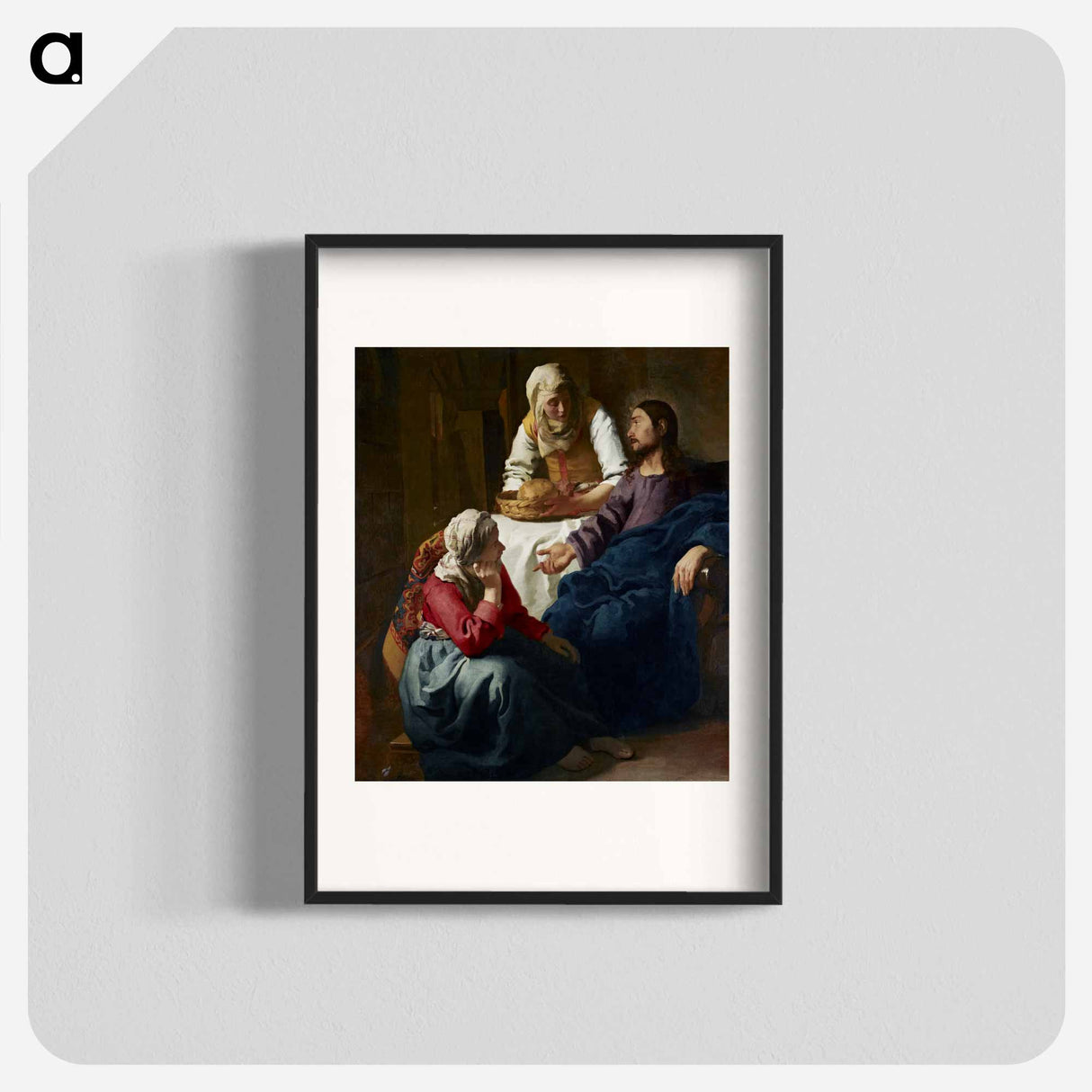 Christ in the House of Martha and Mary - Johannes Vermeer Poster.