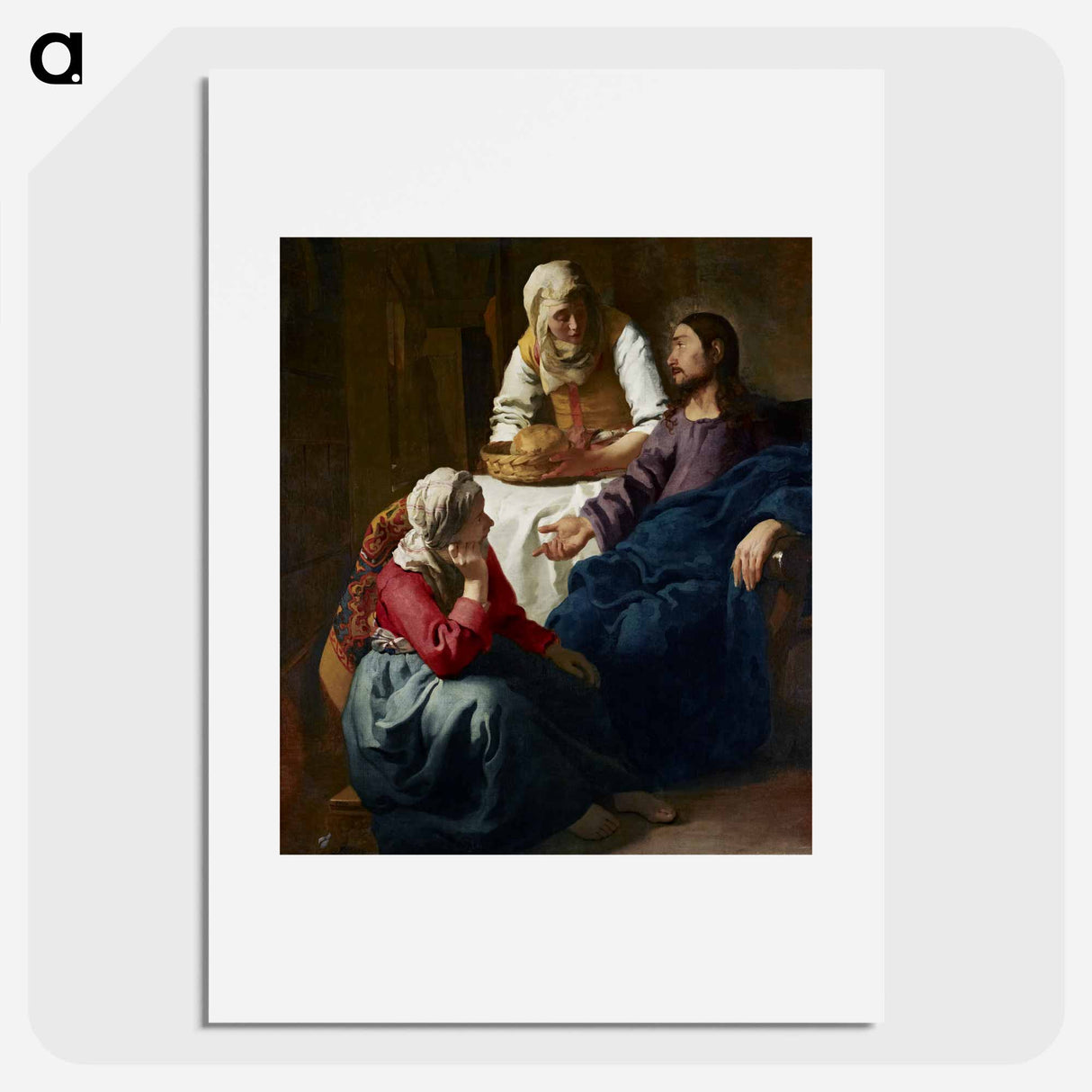 Christ in the House of Martha and Mary - Johannes Vermeer Poster.