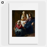 Christ in the House of Martha and Mary - Johannes Vermeer Poster.