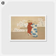 アートポストカード-Hanami season from Momoyogusa–Flowers of a Hundred Generations by Kamisaka Sekka - 神坂 雪佳 Postcard.