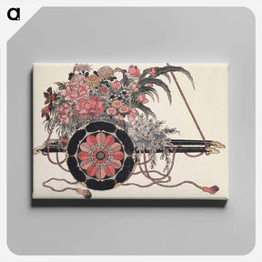 アートパネル-Flower Cart - 葛飾 北斎 Canvas.