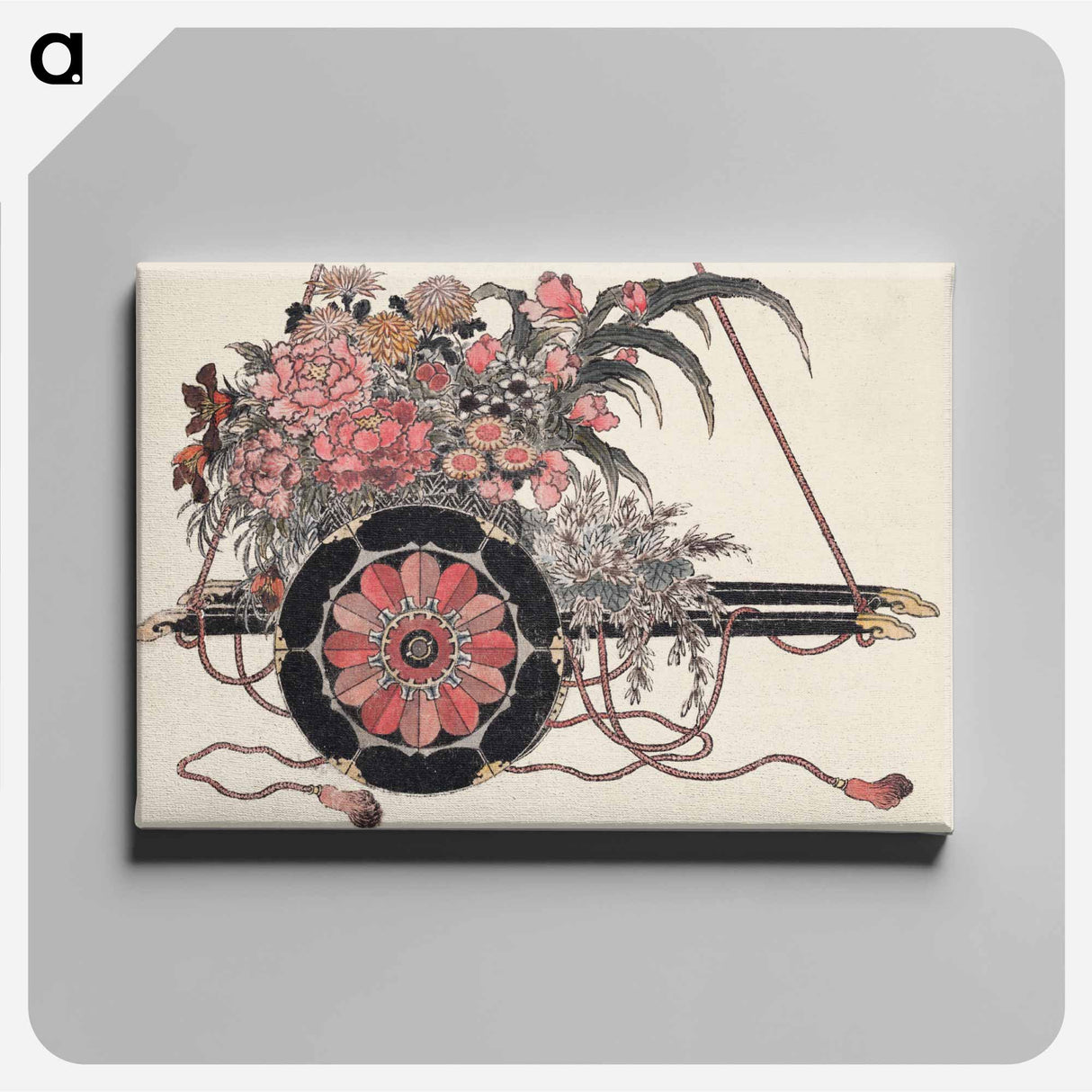 Flower Cart - Katsushika Hokusai Canvas.