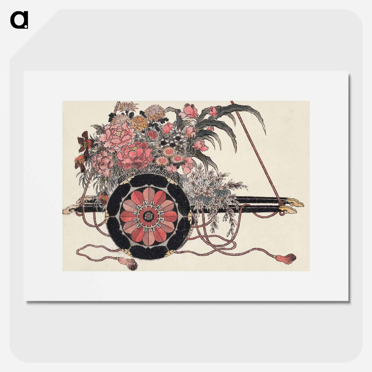 Flower Cart - Katsushika Hokusai Poster.