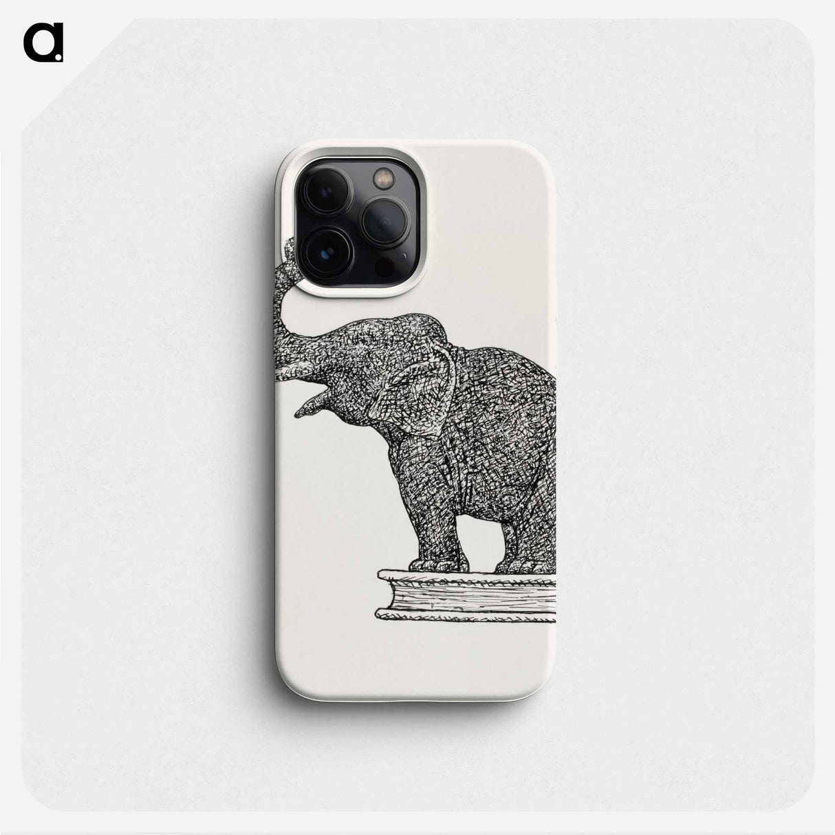 Elephant on a book - レオ ヘステル Phone Case.