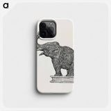 Elephant on a book - レオ ゲステル Phone Case.