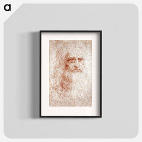 アートポスター-Leonardo da Vinci's Self-portrait - レオナルド ダ ヴィンチ Poster.