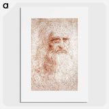 Leonardo da Vinci's Self-portrait - レオナルド ダ ヴィンチ Poster.