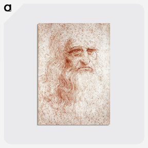 アートポストカード-Leonardo da Vinci's Self-portrait - レオナルド ダ ヴィンチ Postcard.