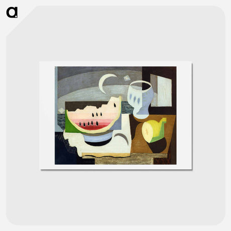 アートポストカード-A Slice of Watermelon - ルイ マルクーシ Postcard.