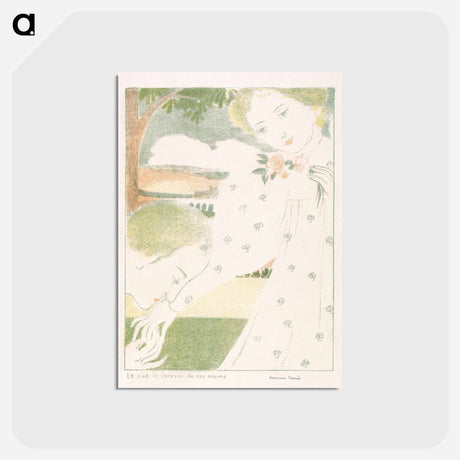 アートポストカード-And It is the Caress of Their Hands - モーリス ドニ Postcard.