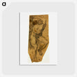 アートポストカード-Ascending Male Nude - ミケランジェロ ブオナローティ Postcard.
