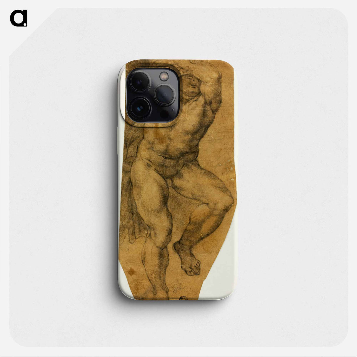 Ascending Male Nude - Michelangelo Buonarroti Phone Case.