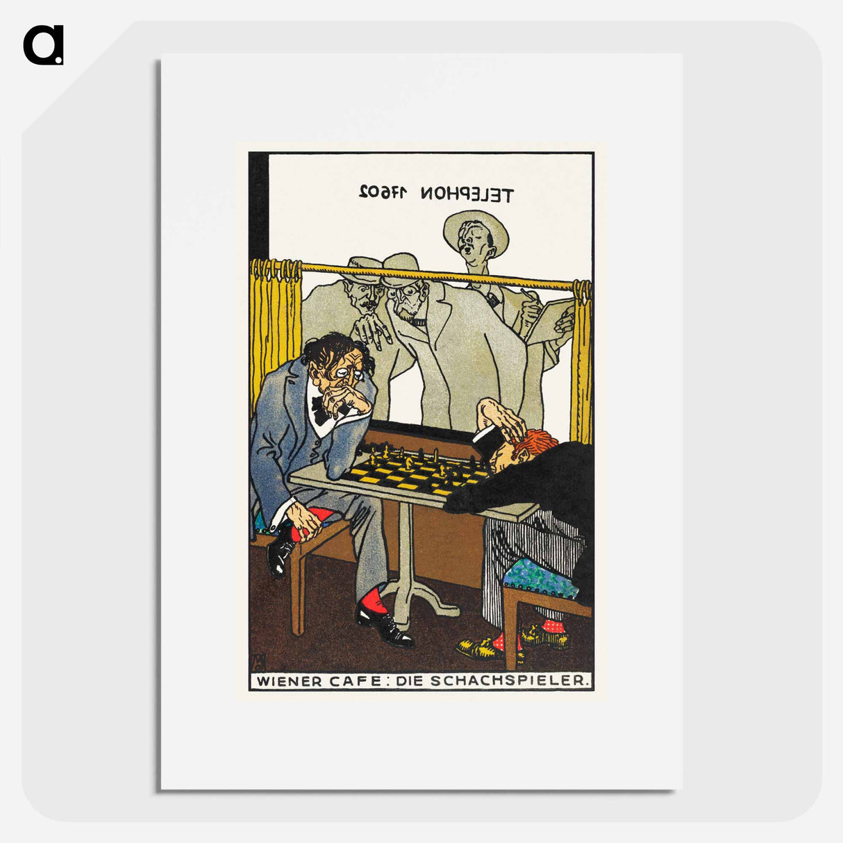Viennese Café: The Chess Players - Moritz Jung Poster.